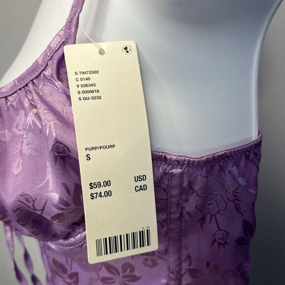 Urban Outfitters Corset Top Lavender Satin New size small - Picture 7 of 13
